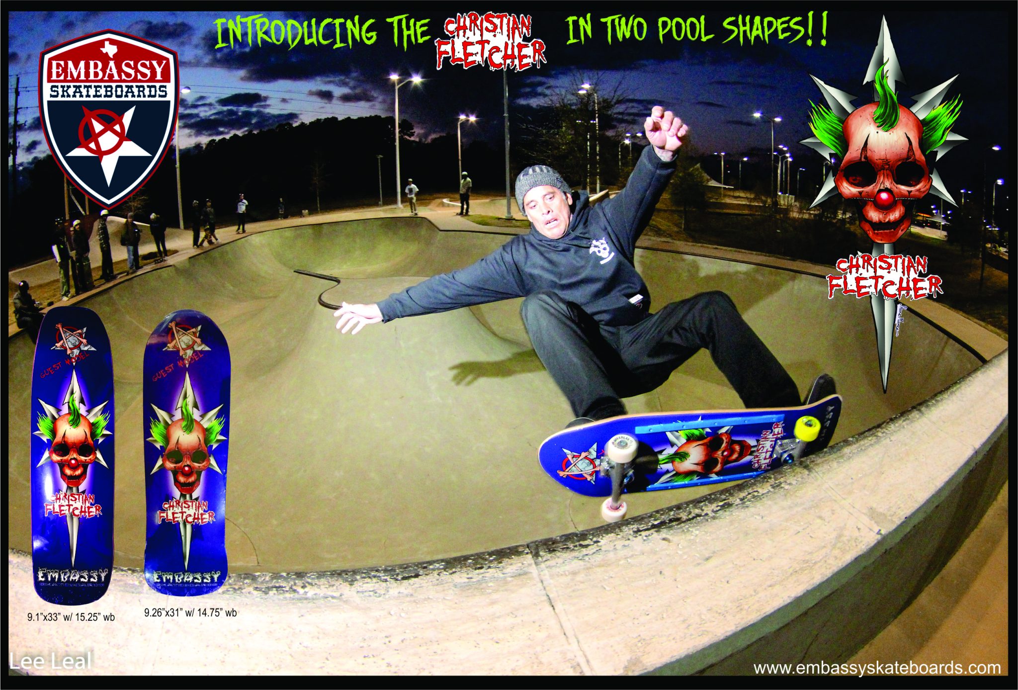 Christian Fletcher Pool Shape Embassy Skateboards