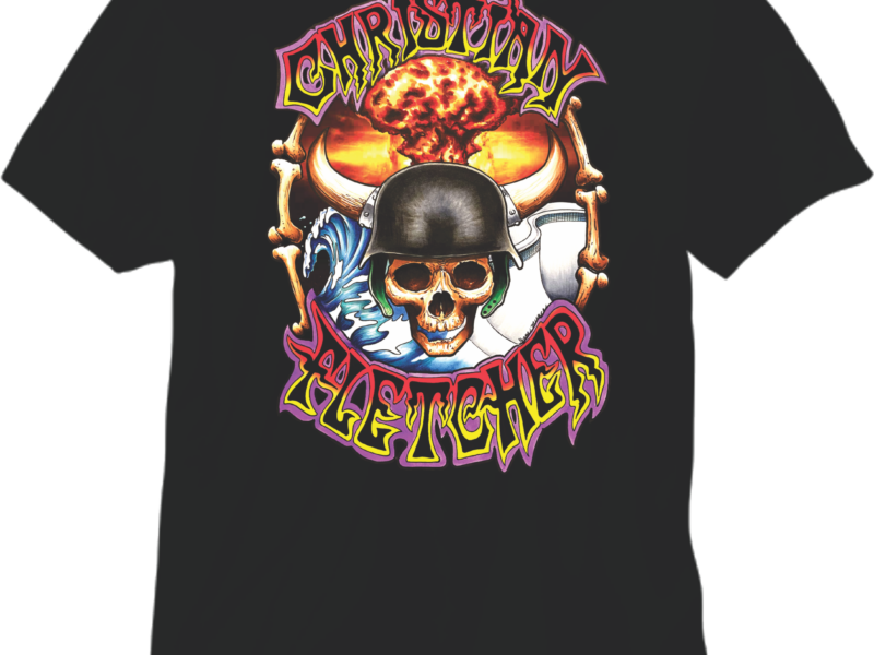 Christian Fletcher Retro Graphic on BLACK tee-shirt