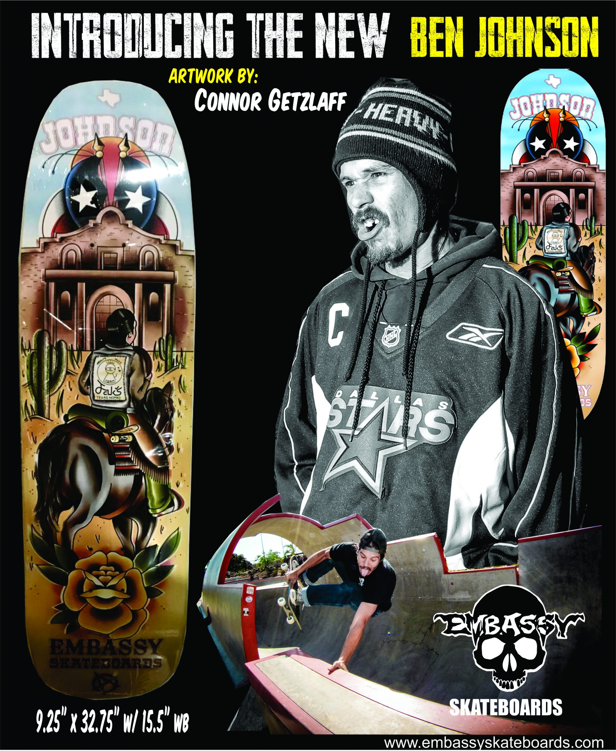 Ben Johnson "JAKS" Alamo graphic. 9.25" shape - Image 3