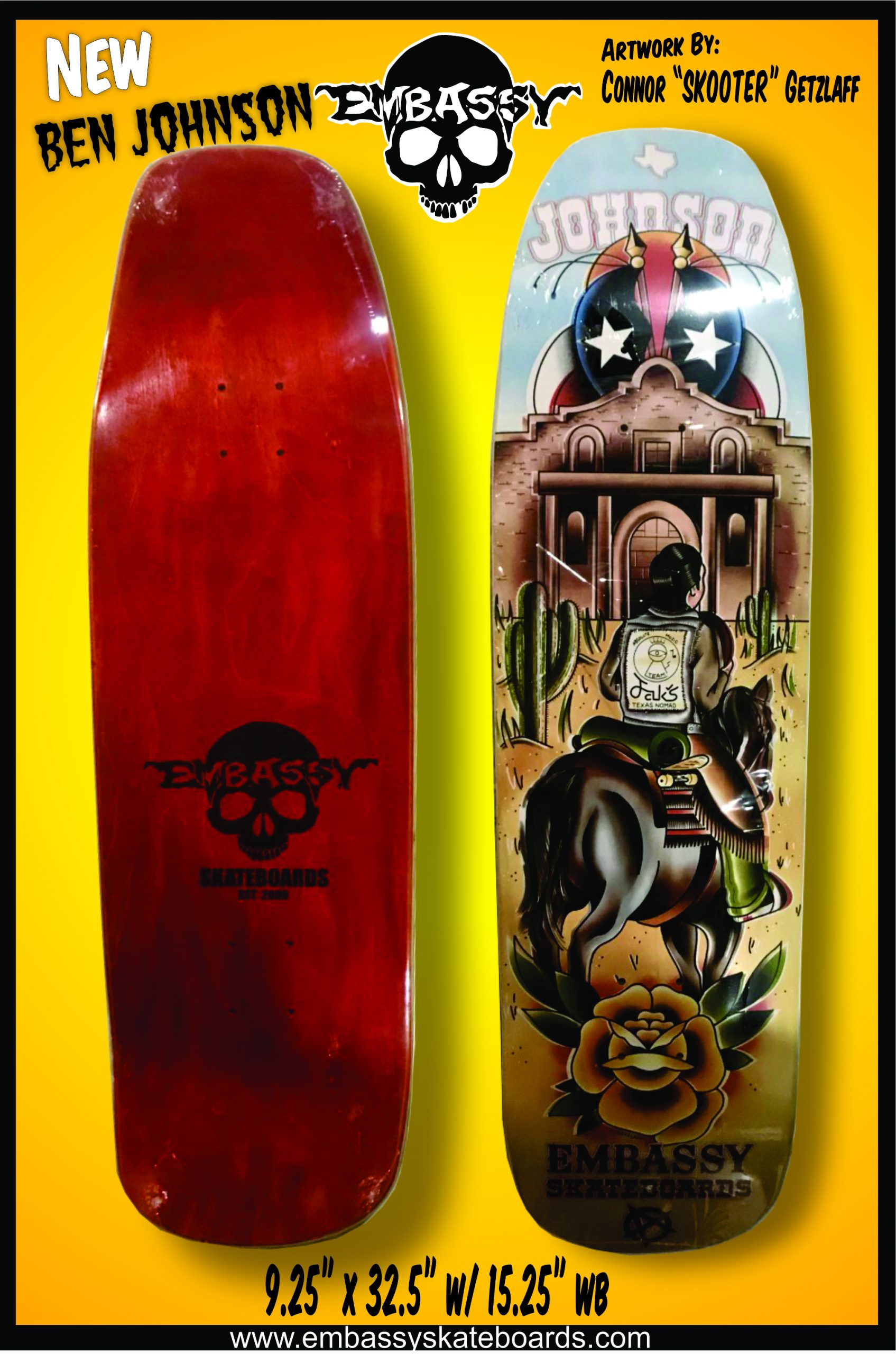 Ben Johnson "JAKS" Alamo graphic. 9.25" shape - Image 2