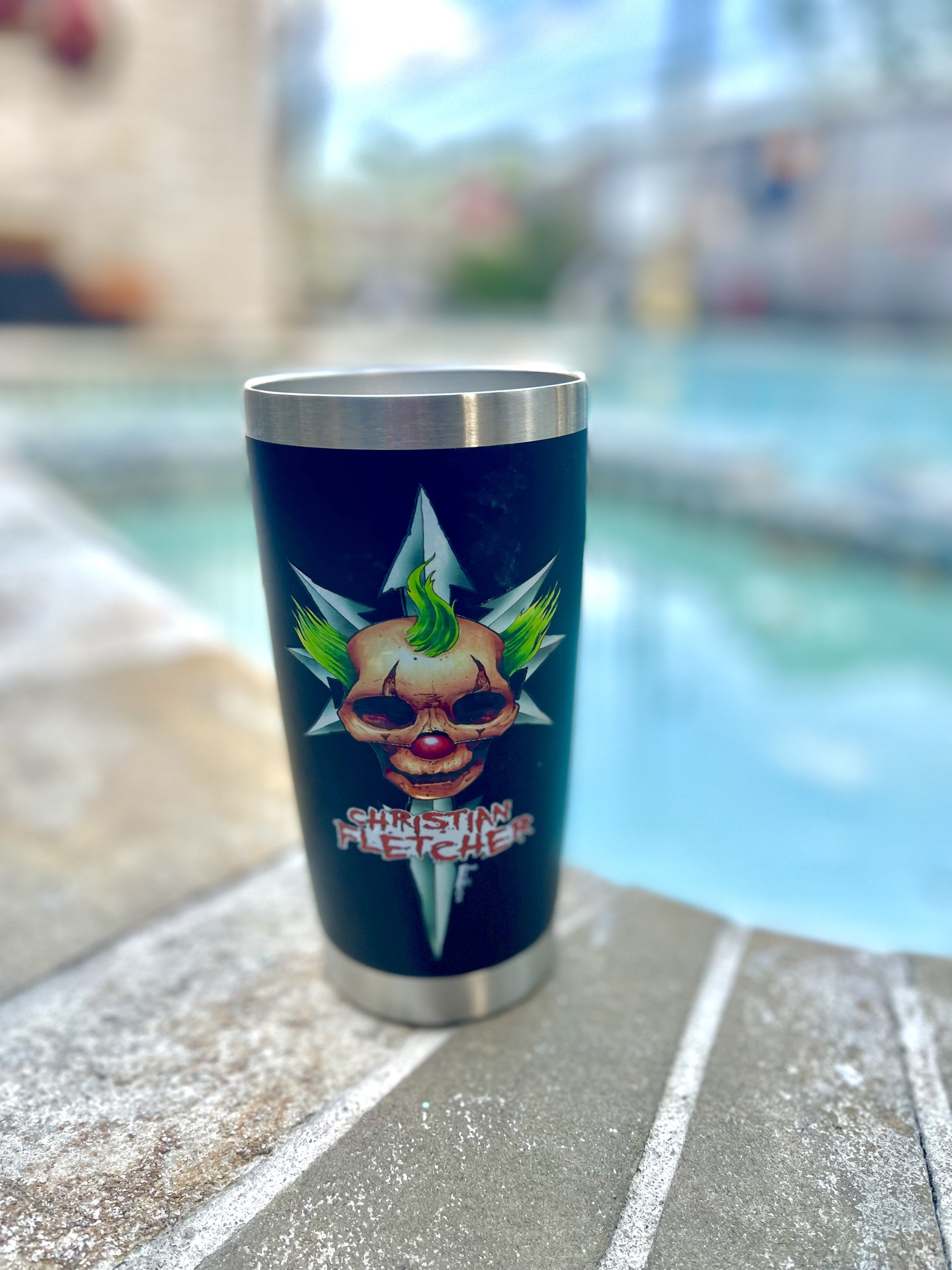 Christian Fletcher CLOWN 16oz Tumbler Stainless Steel Mug